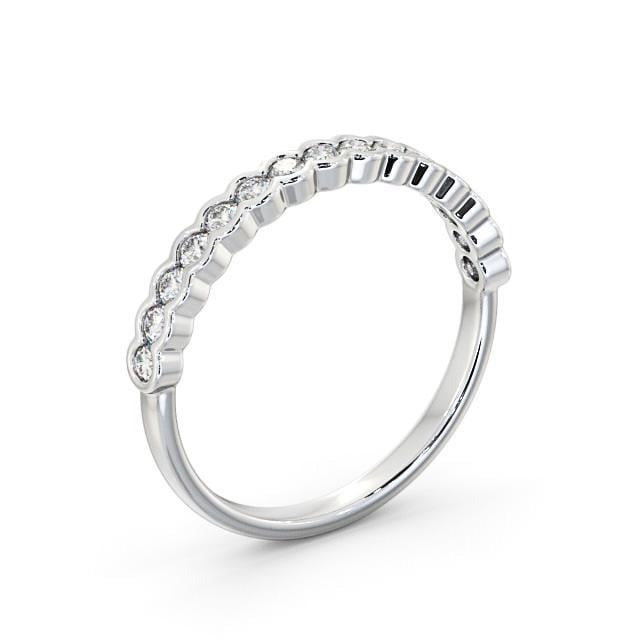 Isla Half Eternity Round Lab Diamond Open Bezel Setting Ring